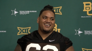Siaki Ika and TJ Franklin meet with media after Baylor's practice Monday