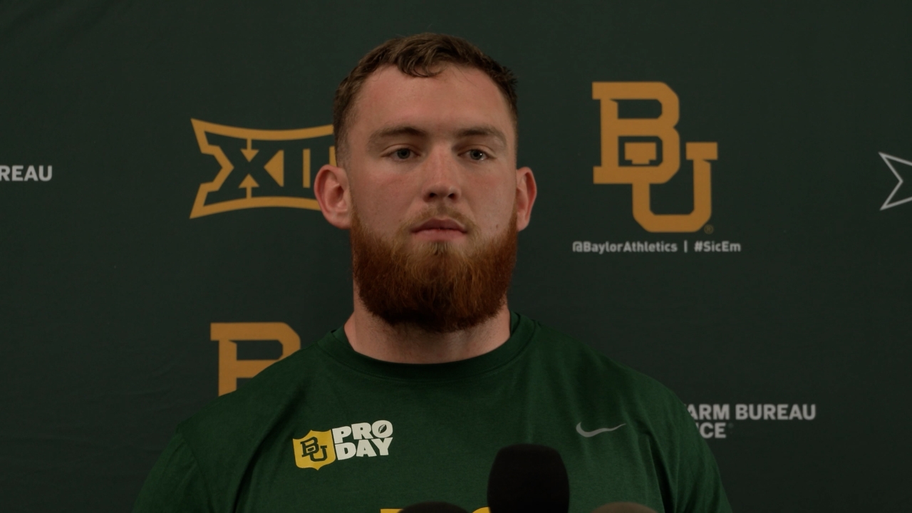 Baylor Football Pro Day Interviews Part 2 Galvin, Player